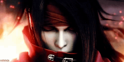 a close up of a person 's face with the words valininja on the bottom right