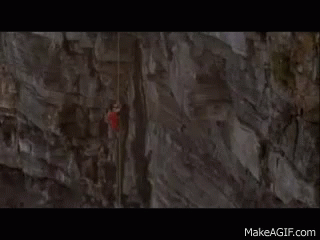 Cliffs Of Insanity Hang On GIF