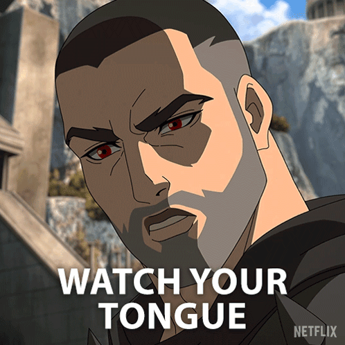 Watch Your Tongue Ares GIF - Watch Your Tongue Ares Blood Of Zeus GIFs