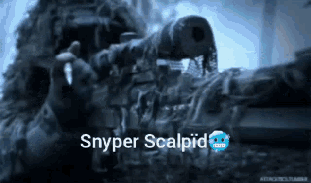a picture of a sniper with the words snyper scalpid above him