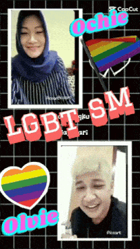 a picture of a woman and a man with the words lgbtism on the bottom