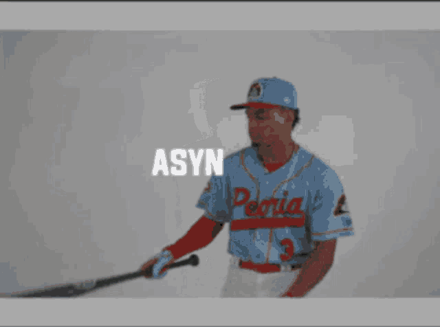 a baseball player wearing a blue jersey with the number 3 on it
