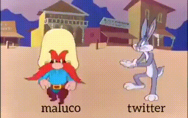 a cartoon character is standing next to a cartoon character in a western town .