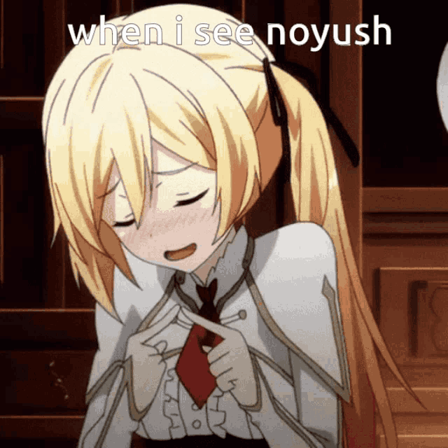 a picture of a girl with the words when i see noyush
