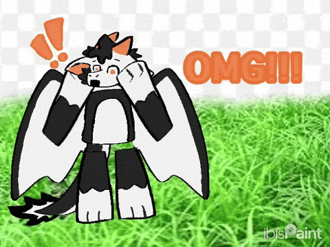 a drawing of a cat with wings and the words omg !!