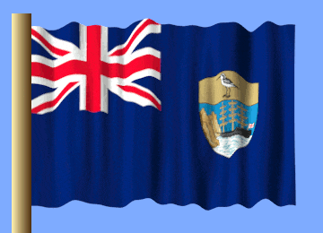 a blue flag with a bird on it