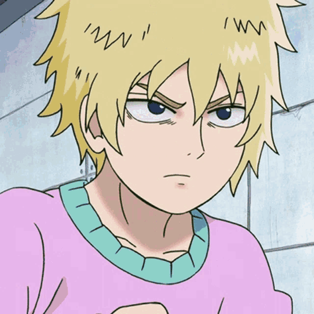 a cartoon drawing of a boy with a sweater that says ' i 'm ' on it