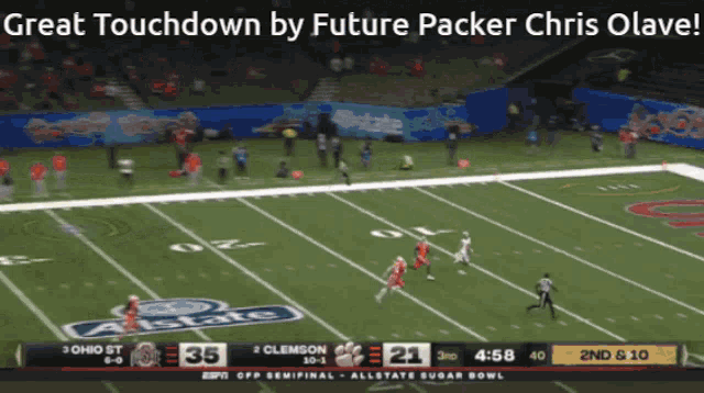Chris Olave Green Bay Packers GIF - Chris Olave Green Bay Packers GIFs