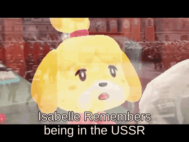 Isabelle Animal Crossing Soviet Union GIF
