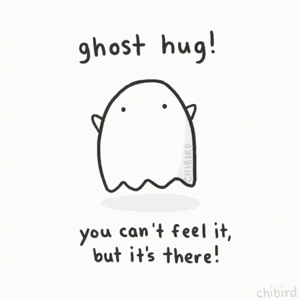 Ghost Hug You Cant Feel It GIF - Ghost Hug You Cant Feel It But Its There GIFs
