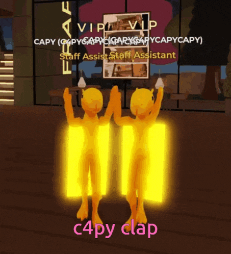 a screenshot of a video game that says c4py clap on it