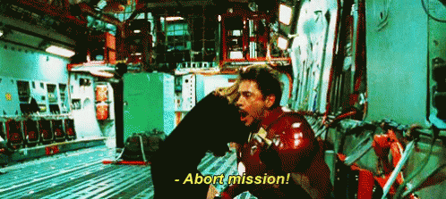 Abort GIF - Iron Man Robert Downey Jr Abort Mission GIFs
