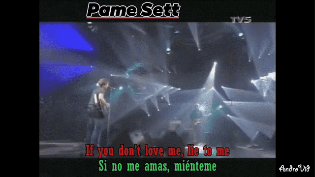 a video of a band performing a song called " if you don 't love me lie to me "