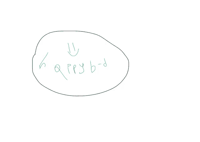a drawing of a happy bird with a smiley face on it