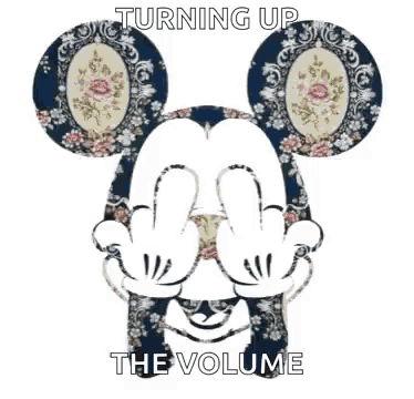 a picture of mickey mouse giving the middle finger