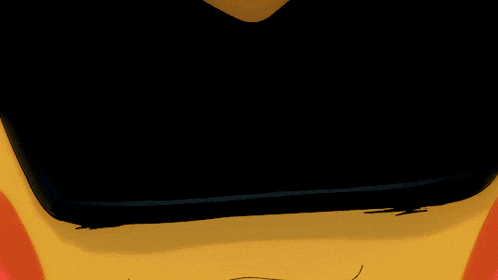 a close up of a cartoon character 's face with a hat on