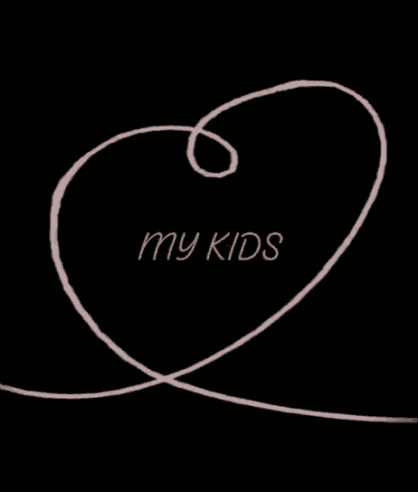 a drawing of a swirl with the words my kids on it