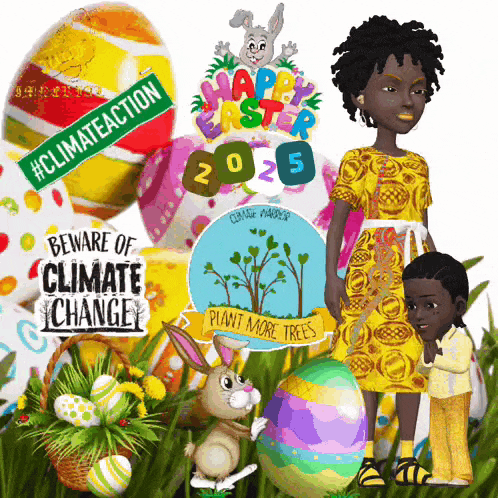 a collage of easter eggs with a sign that says happy easter 2015