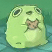 a close up of a cartoon character with a cat 's mouth open and a cat 's nose .