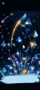 a bunch of crystals are coming out of a hole in the ground