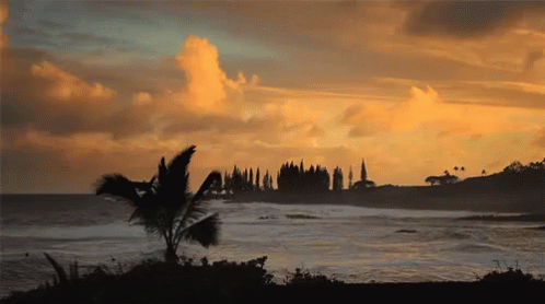 Hamoa Bay Sunset GIF - Hawaii Sunset Ocean GIFs