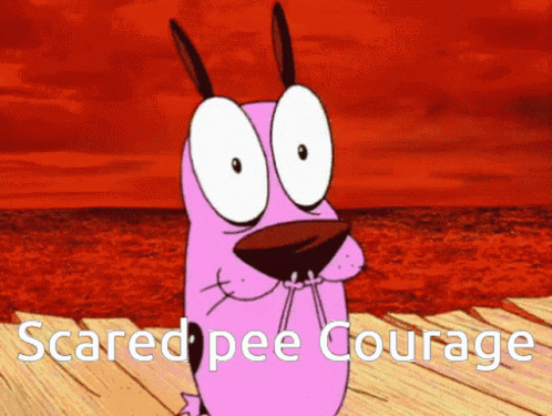 Scared Pee Courage GIF - Scared Pee Courage Courage The Cowardly Dog GIFs