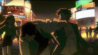 a cartoon drawing of a man carrying another man in front of a sign that says ntv
