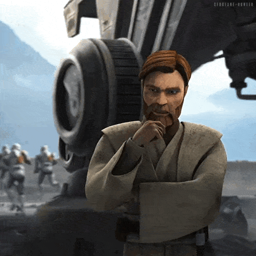 Obi Wan Think Thinking GIF - Obi Wan Think Thinking Obi Wan Clone Wars GIFs