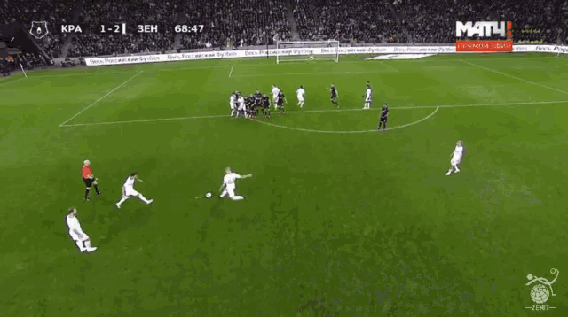 a soccer game is being played and the goalie is wearing the number 39