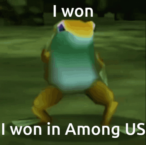 Frog Among Us GIF - Frog Among Us Win GIFs