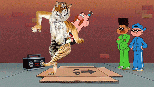 Bailar Giant Realistic Tiger GIF - Bailar Giant Realistic Tiger Uncle Grandpa GIFs