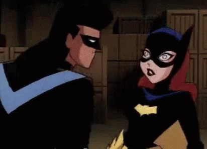 Batgirl Nightwing GIF - Batgirl Nightwing Poke GIFs