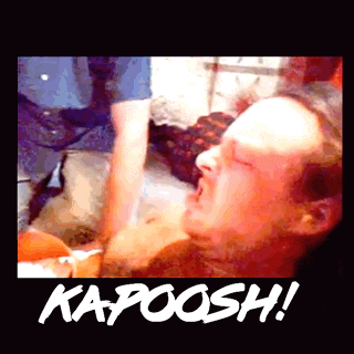 a picture of a man with the words kapoosh on the bottom