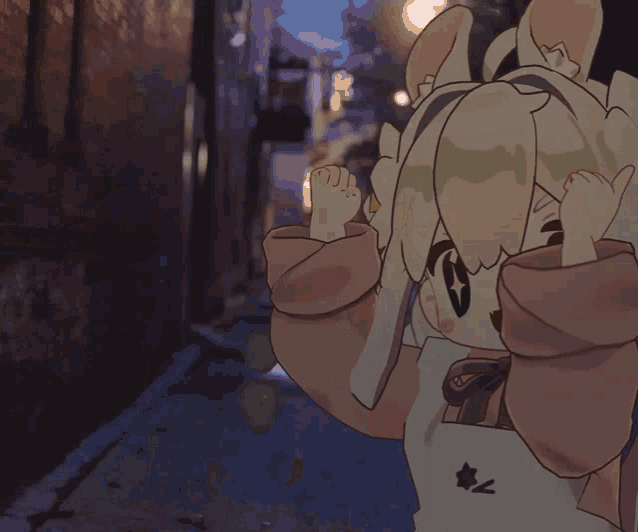 a cartoon of a rabbit with a star on her head
