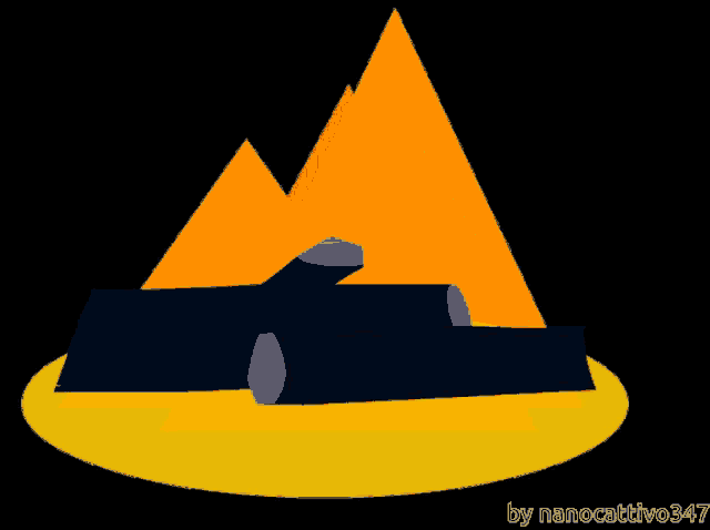 a drawing of logs in front of a fire with the name nanocattivo347 at the bottom