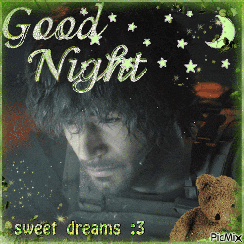 a picture of a man says good night sweet dreams 3