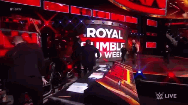 the royal rumble week is being shown live on wwe