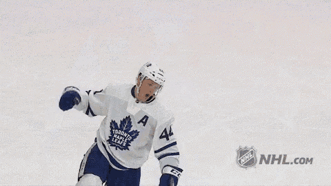 the back of a hockey player 's jersey with the name rielly on it
