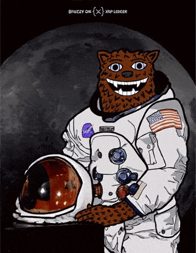 a cartoon of a leopard wearing an astronaut 's outfit