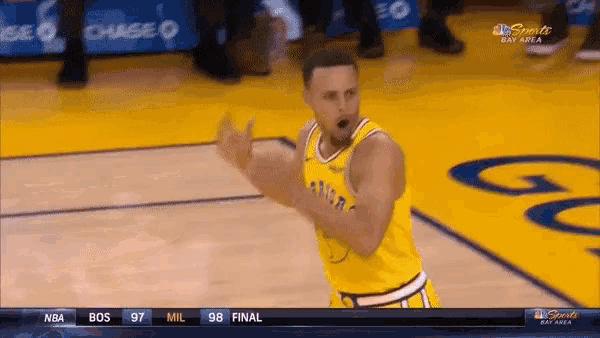 a basketball player with the word curry on his shirt
