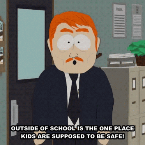 Outside Of School Is The One Place Kids Are Supposed To Be Safe Harrison Yates GIF - Outside Of School Is The One Place Kids Are Supposed To Be Safe Harrison Yates South Park GIFs