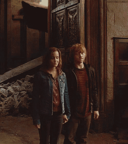 You Make Me Happy GIF - Harry Potter Ron Hermione GIFs