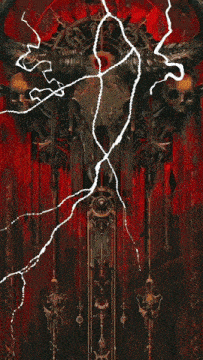 a poster for the official hell music community shows a woman and skulls