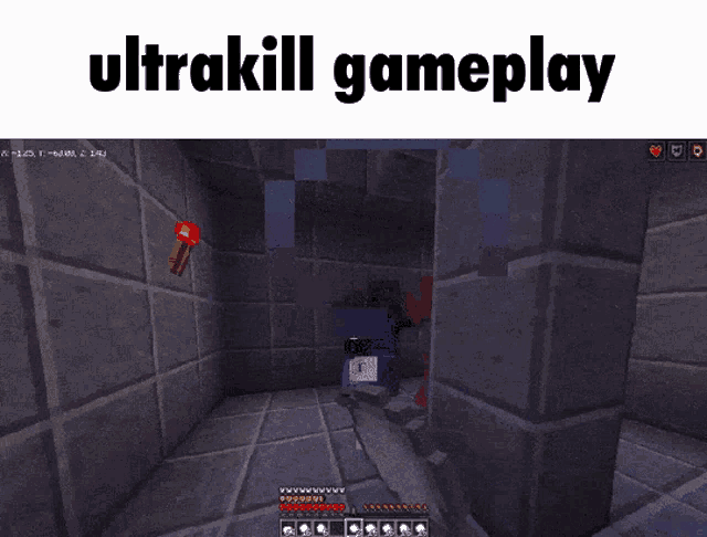 a screenshot of a video game with the words ultrakill gameplay