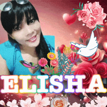 a picture of a woman with the name elisha