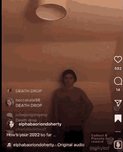 a screenshot of a video that says death drop on the bottom
