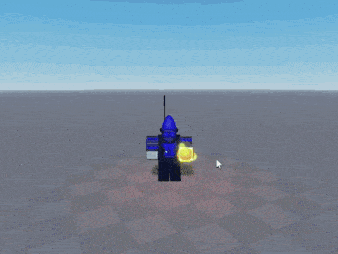 a person in a blue hat is standing in a circle of yellow
