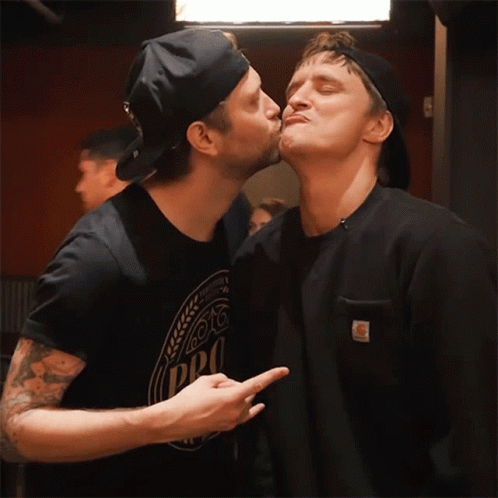 Kiss On The Cheeks Danny Mullen GIF - Kiss On The Cheeks Danny Mullen Ryan Long GIFs