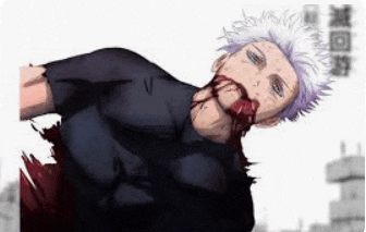 a man is laying on the ground with blood coming out of his mouth and chest .