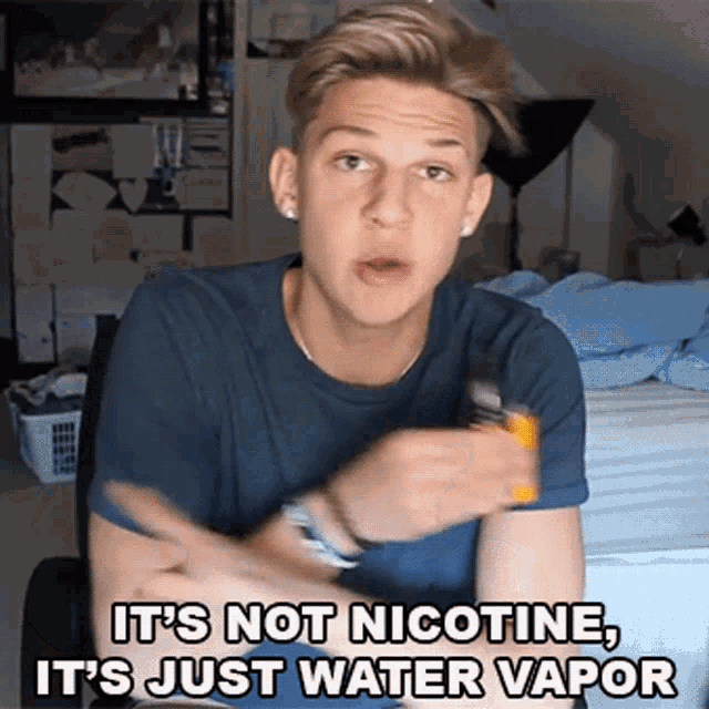Its Not Nicotine Its Just Water Vapor Conner Bobay GIF - Its Not Nicotine Its Just Water Vapor Conner Bobay It Is Not Tobacco GIFs